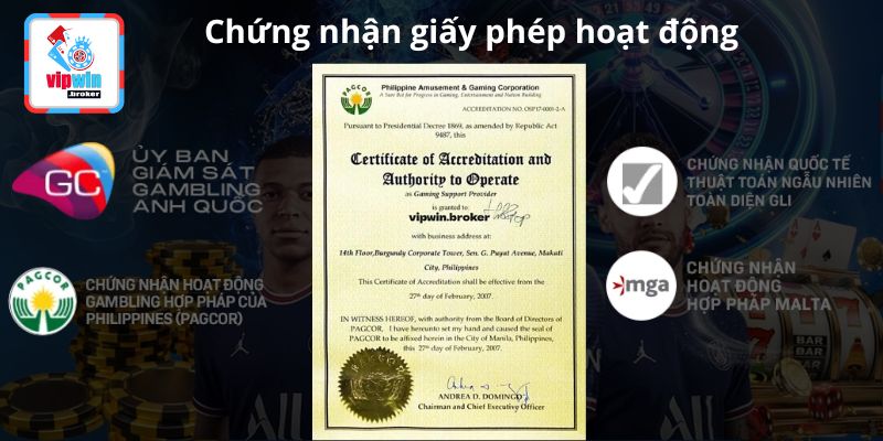 Giấy Phép Hoạt Động VIPWIN Uy Tín Hàng Đầu 2 chứng nhập giấy phép hoạt động vipwin